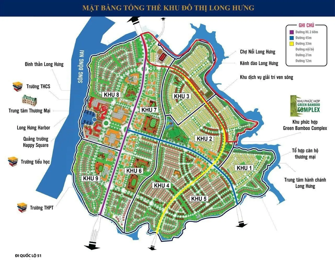Cắt lỗ 300 triệu, bán nhanh lô đất 2 mặt tiền lớn 21m thông ra trục chính khu Long Hưng City