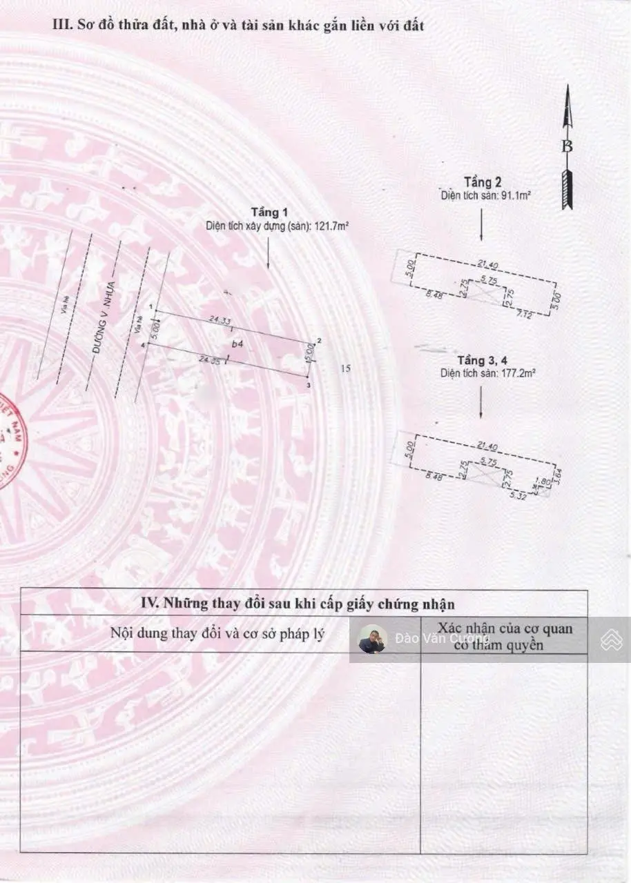Bán nhà trung tâm hành chính gần trường Việt Anh TP Dĩ An Bình Dương, diện tích 121m2 DTS 390m2