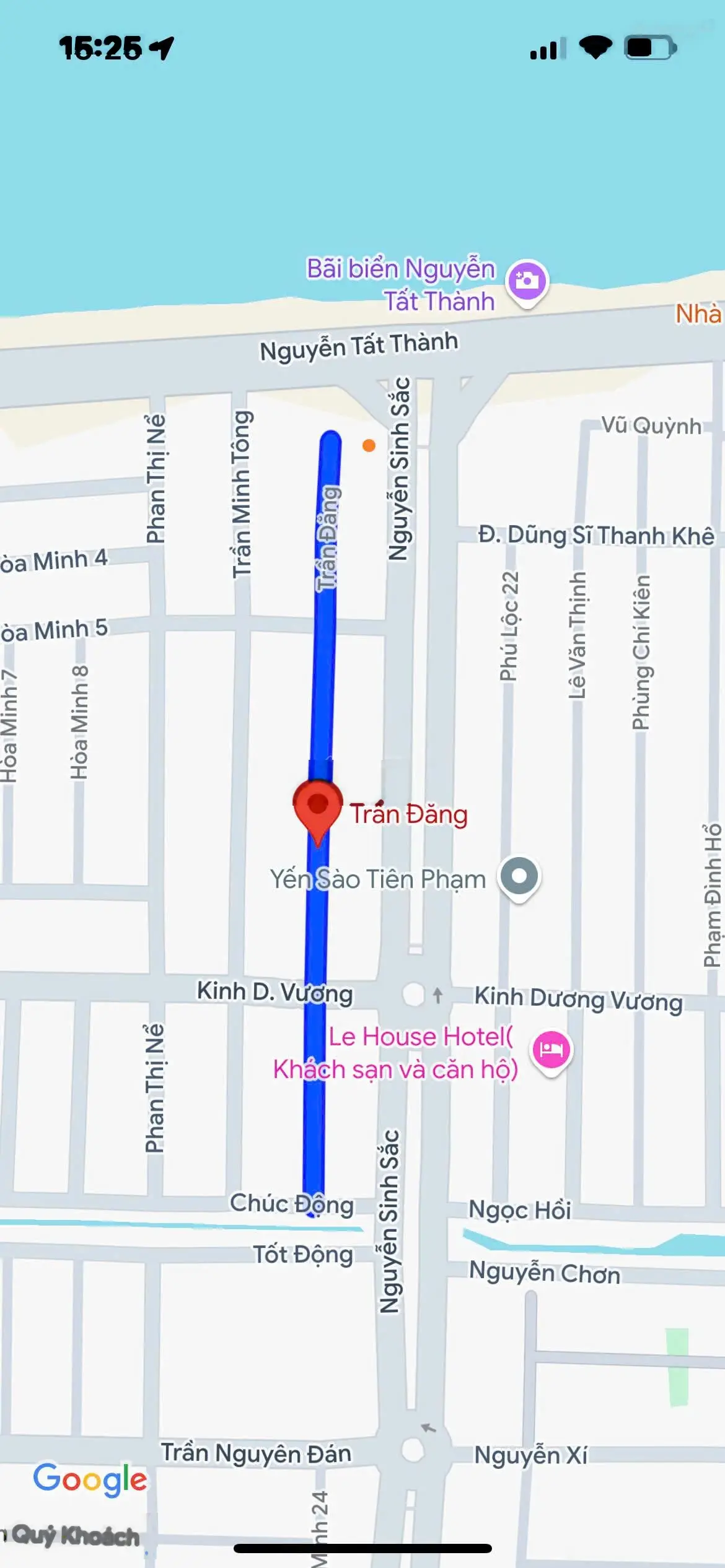 Bán đất MT đường 7m5 Trần Đăng (khu A1 Phương Trang) - Gần biển, DT: 5x21m