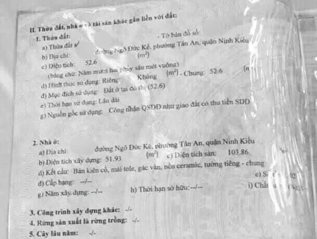 Bán nhà mặt tiền đường Ngô Đức Kế - Phường Tân An - Quận Ninh Kiều - TP. Cần Thơ 9 tỷ