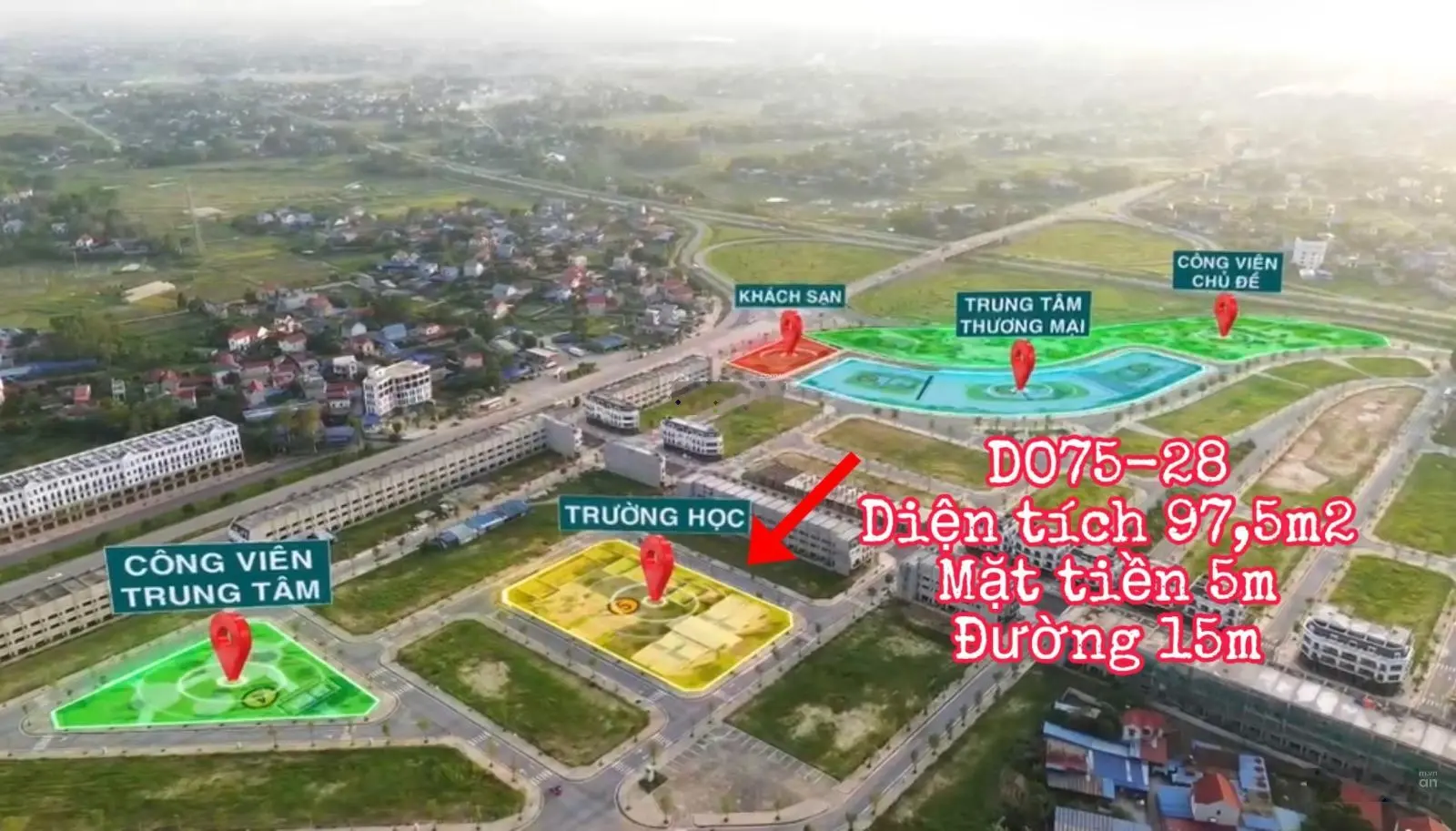Lô đất đối diện cổng trường học, sẵn sổ sang tên, tiềm năng tăng giá tốt