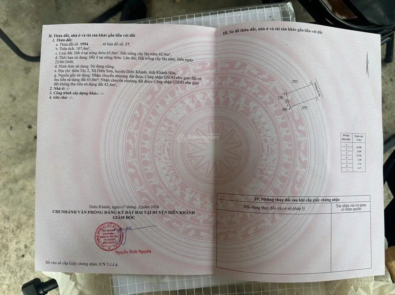 Bán nhà 2 tầng diên Sơn - Diên Khánh, DT 107m2, ngang 7m, giá 1,75 tỷ