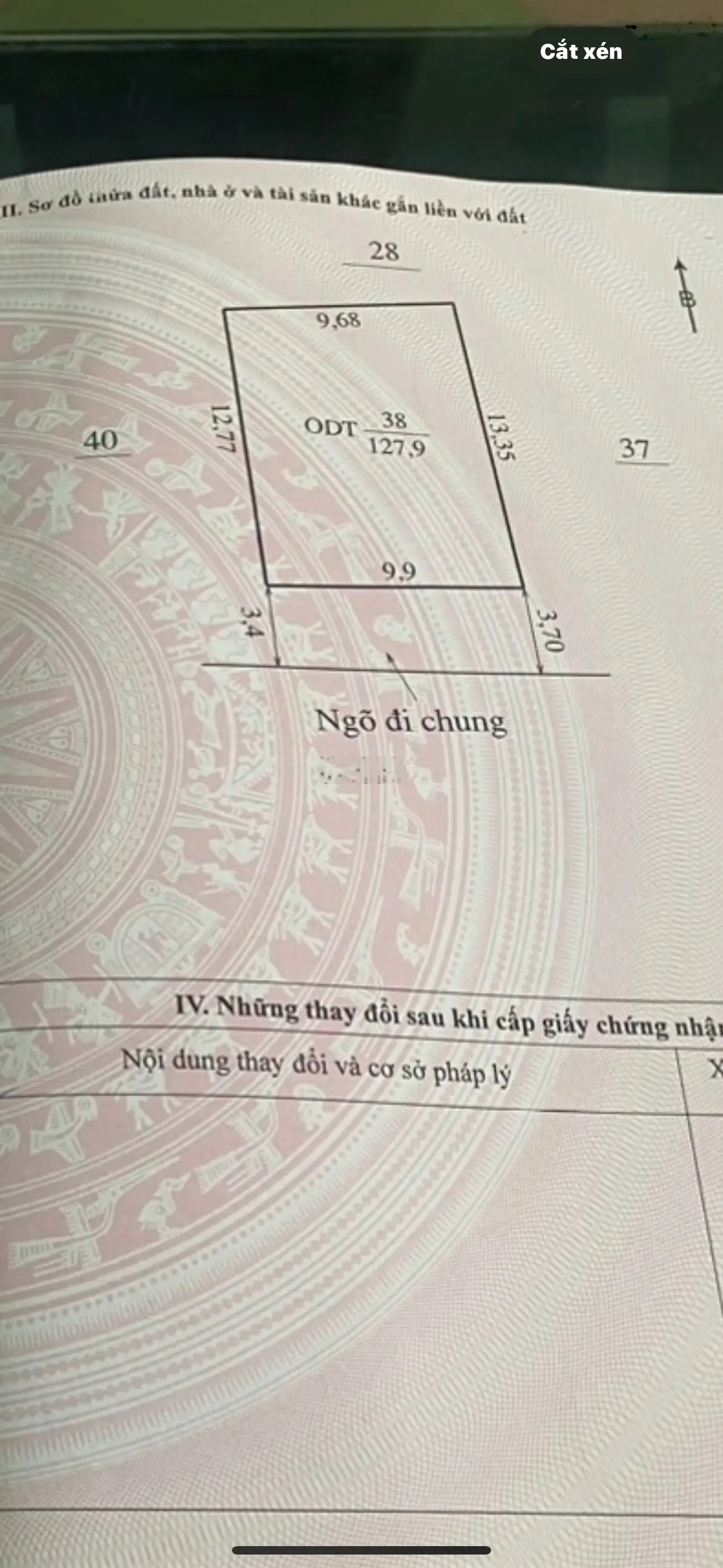 BÁN DẪY NHÀ TRỌ TẠI P.ĐÔNG THỌ, TP THANH HOÁ. Diện tích 128M2, mặt tiền 9,9M, hướng chính NAM.
