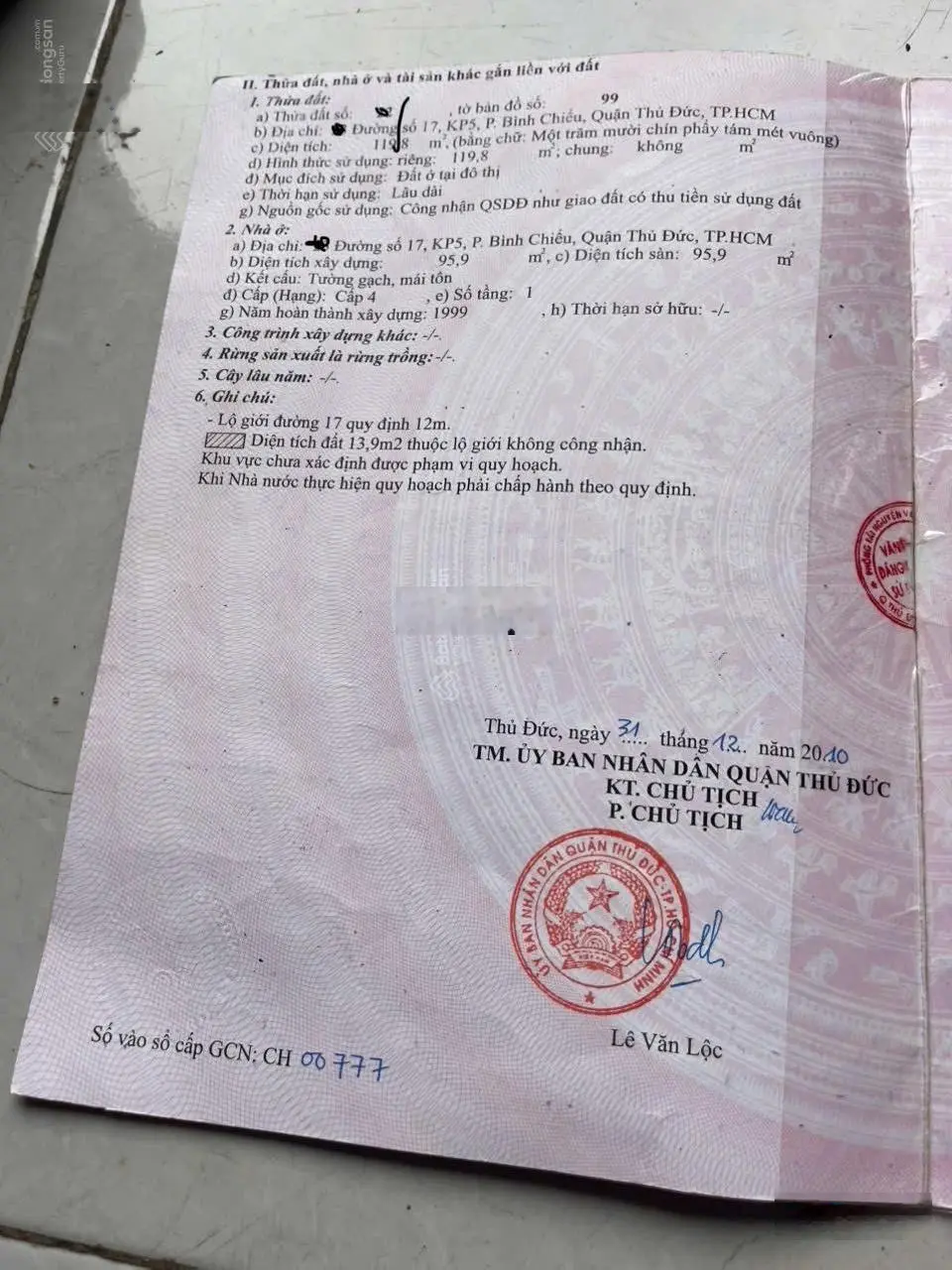 Cần bán gấp nhà 2 lầu 1 trệt, nằm tại Phường Bình Chiểu, Quận Thủ Đức