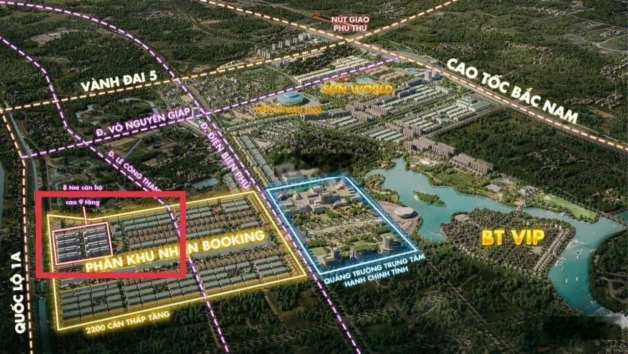 Nhận booking sớm dự án Sun Hà Nam, sát TP Phủ Lý, 2 tuyến đường 80m bao quanh, giá chỉ từ 70tr/m2