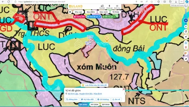 Chính chủ bán 1000m2 xóm Muôn, Kim Bôi, Hòa Bình cách Kim Bôi retreat villa 200m, giá 480tr