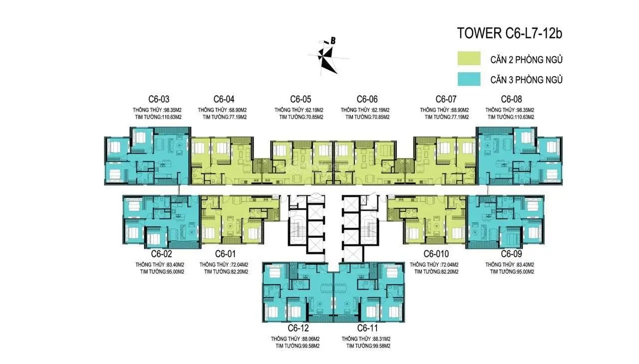 Hàng độc bản Vinhomes D'Capitale Trần Duy Hưng, giá rẻ nhất thị trường 82m2, Đông Nam, view hồ