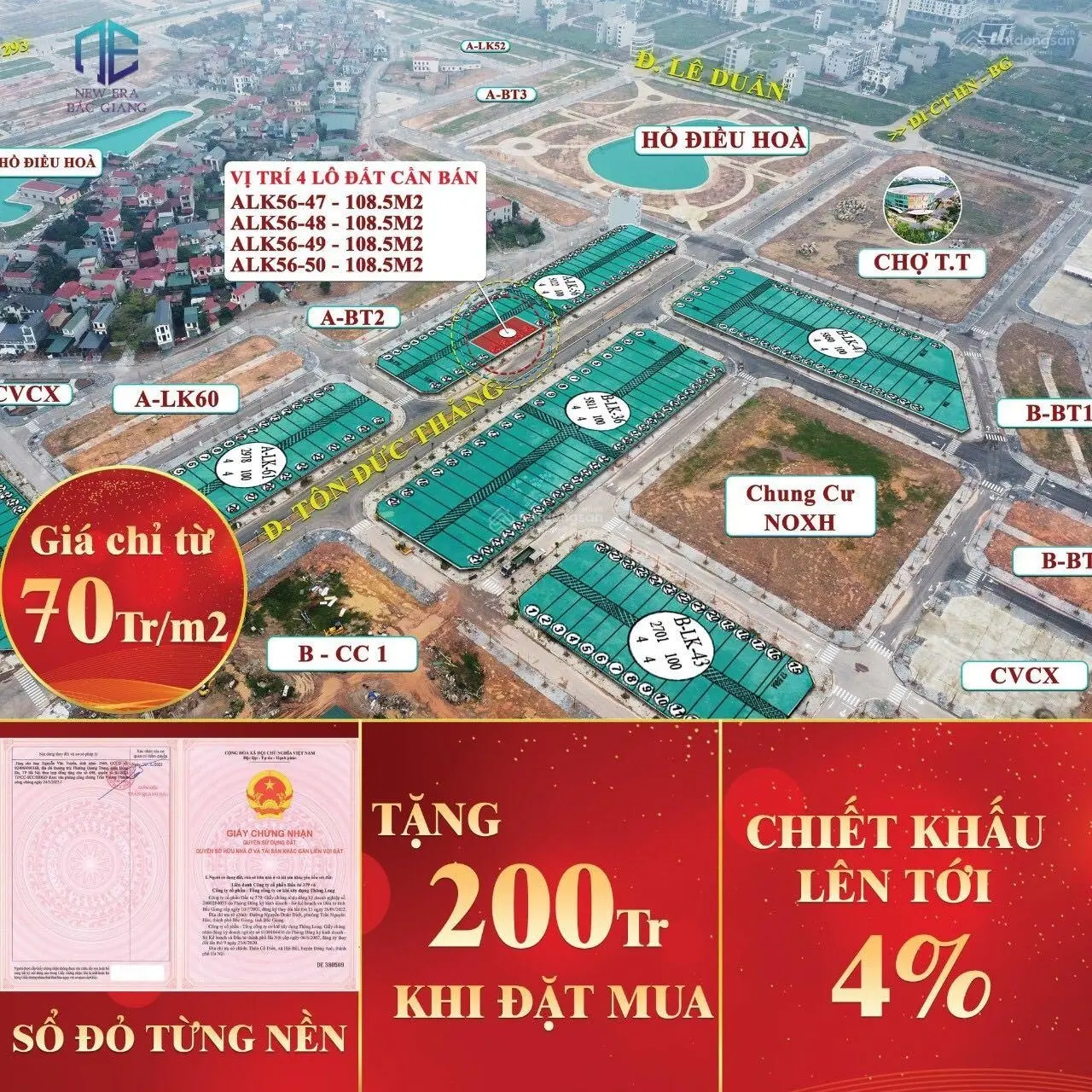 Chính thức mở bán bổ sung 30 lô đất giai đoạn 2 dự án New Era - trung tâm hành chính tỉnh BG