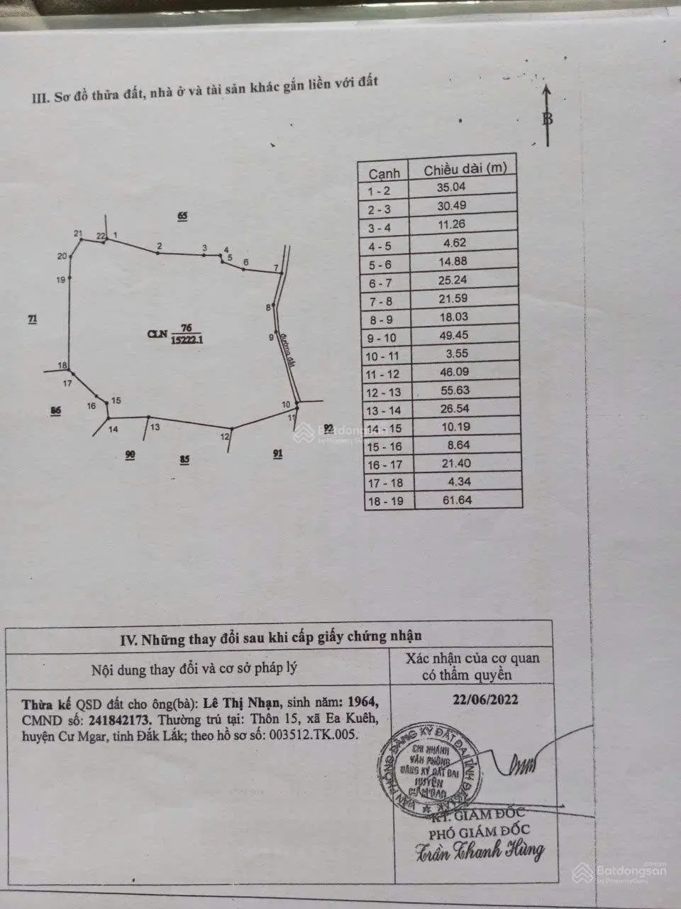 Bán 15222m2 gần KDL Hồ BuônWing - Đắk Lắk