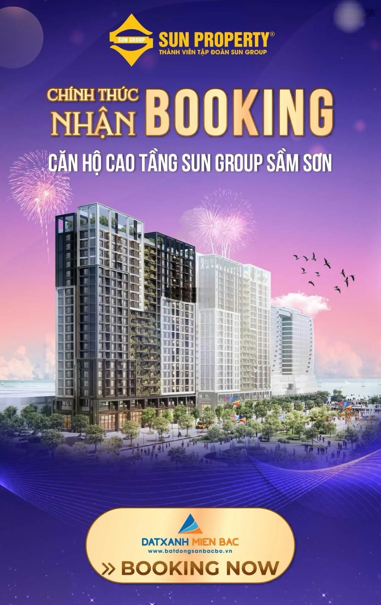 Chính thức nhận booking chung cư Sun cao tầng sầm sơn