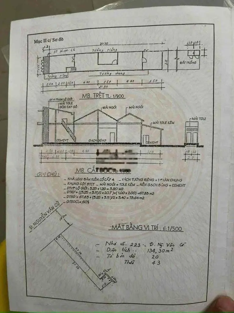 Mặt tiền 134m2 nguyễn văn cừ