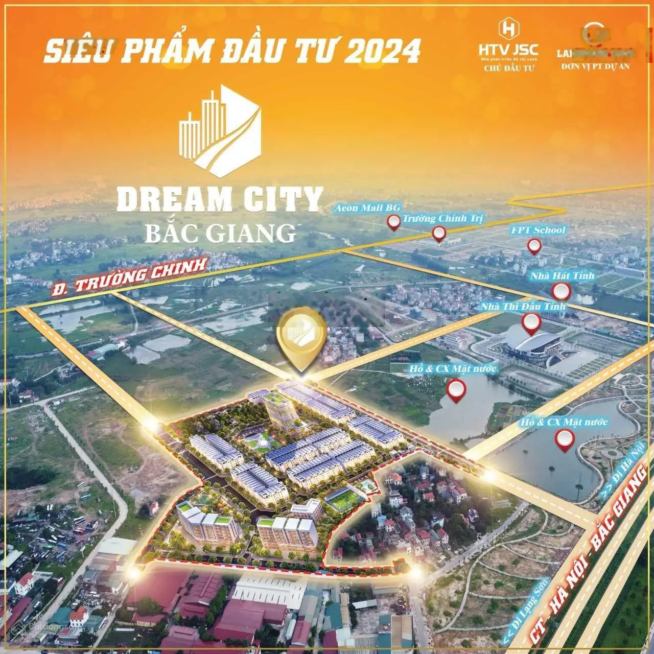 Chính thức ra mắt dự án Dream City Bắc Giang- đối diện nhà thi đấu-quỹ hàng full chiết khấu của CĐT