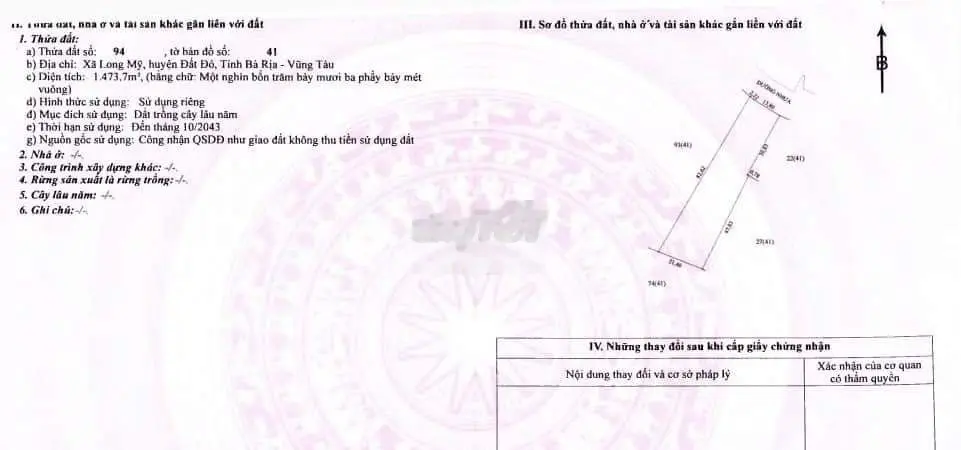 BÁN ĐẤT LONG MỸ GẦN BIỂN - GẦN 1 SÀO 5, NGANG 16M MT NHỰA GIÁ 4 TỶ 4