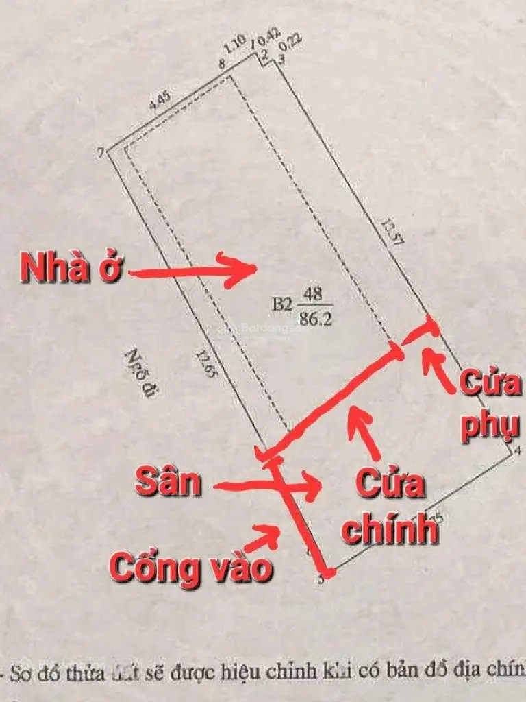 BÁN NHÀ TRƯỜNG CHINH ĐỐNG ĐA, 3 TẦNG DÂN XÂY, NGÕ THÔNG THOÁNG, 86M2, GIÁ 7,8 TỶ
