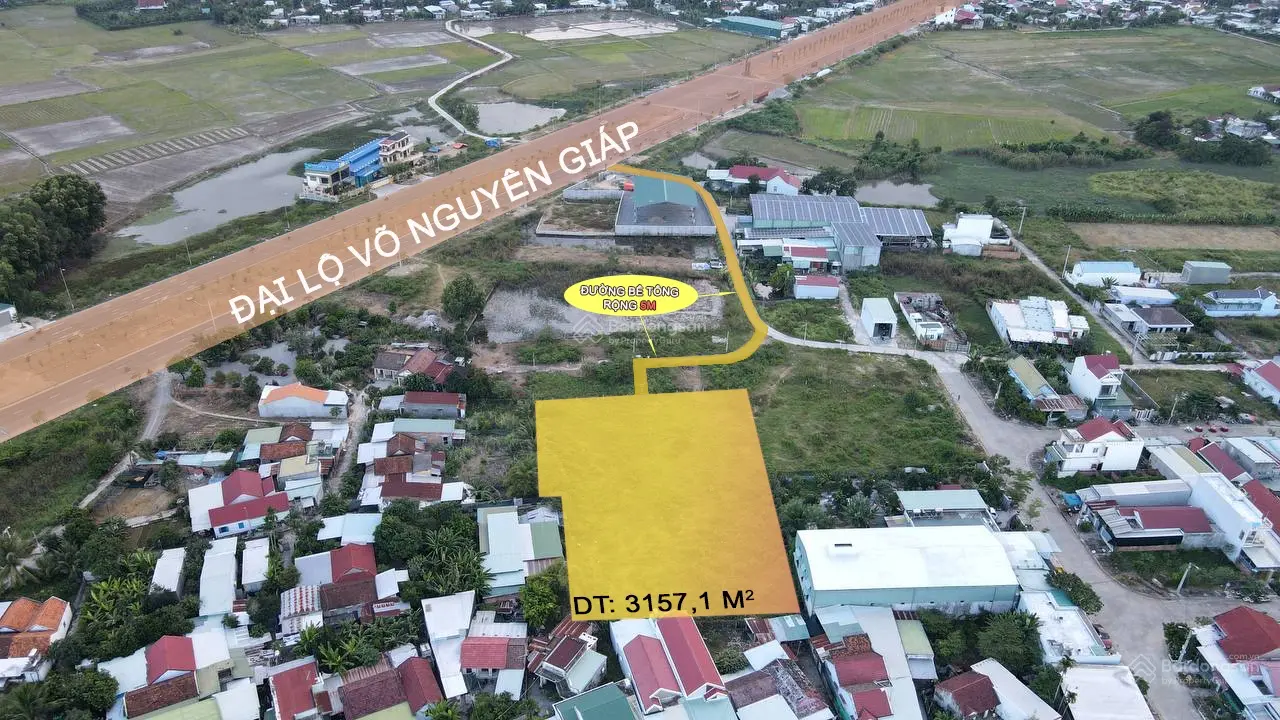 Bán lô đất rộng 3157m2 - full thổ cư. Sát khu TĐC Diên Toàn - cách Võ Nguyên Giáp chỉ 100m