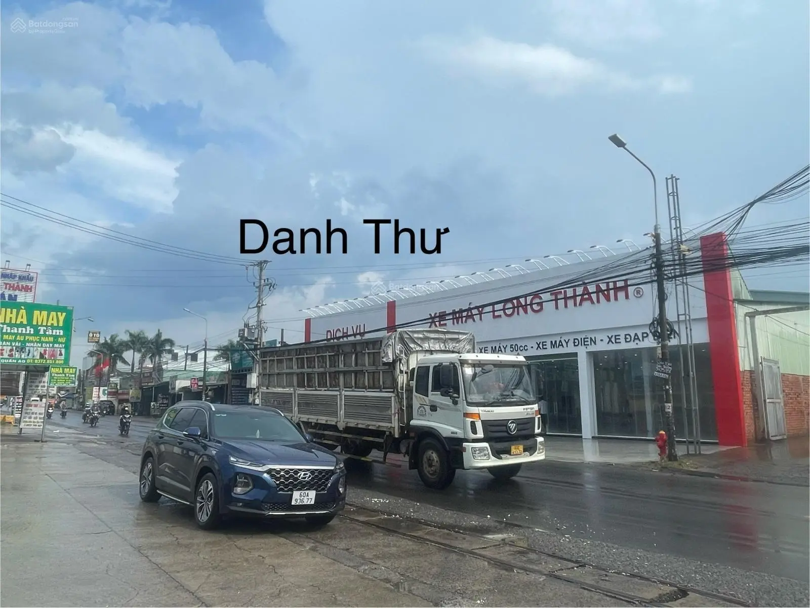 Mặt tiền đường phùng hưng ,an phước .xưởng mặt tiền đường ,3864m2 -24m mt ,đang cho thuê 80tr/th