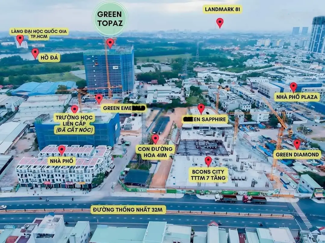 Dự án Bcons mặt tiền tại Thống Nhất, Dĩ An, Bình Dương