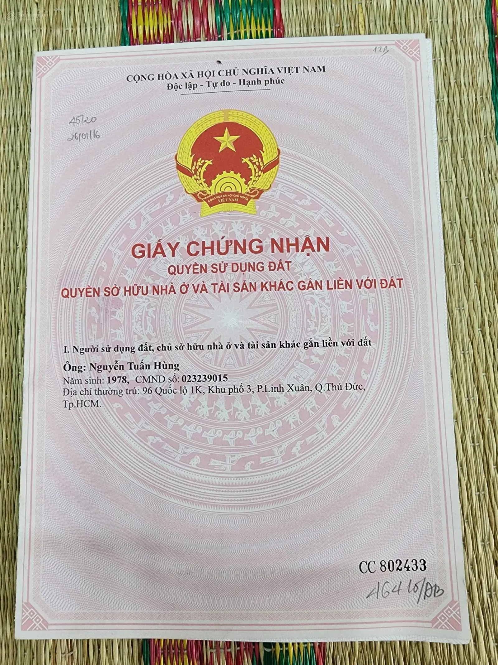 Bán nhà riêng, Đường 8, Linh Xuân, sổ hồng riêng, 68.1 m2, 1 trệt 1 lầu, hướng Tây Bắc, 5.45 tỷ.