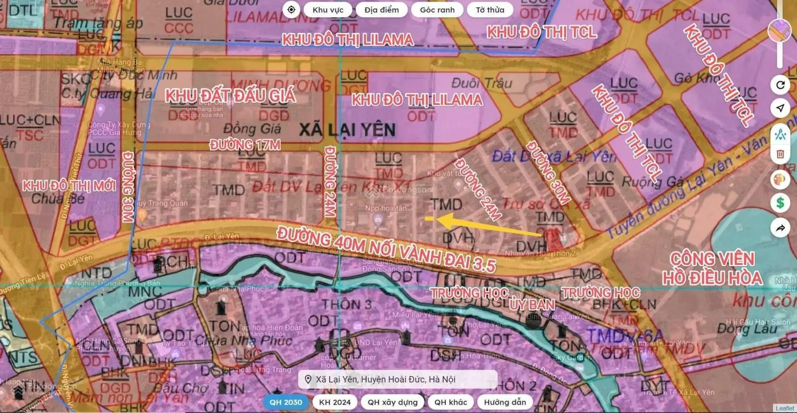 Bán nhanh mảnh đất khổ đẹp 64.8m2 mặt tiền rộng 4.32m xây nhà thoáng. Ngay gần đường 40m rẽ vào