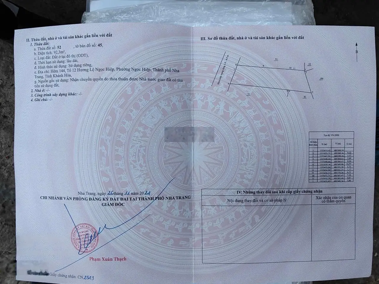 Bán dãy nhà trọ phường Ngọc Hiệp có 4 phòng trọ dt 92,3m2 2tỷ550tr đường ô tô