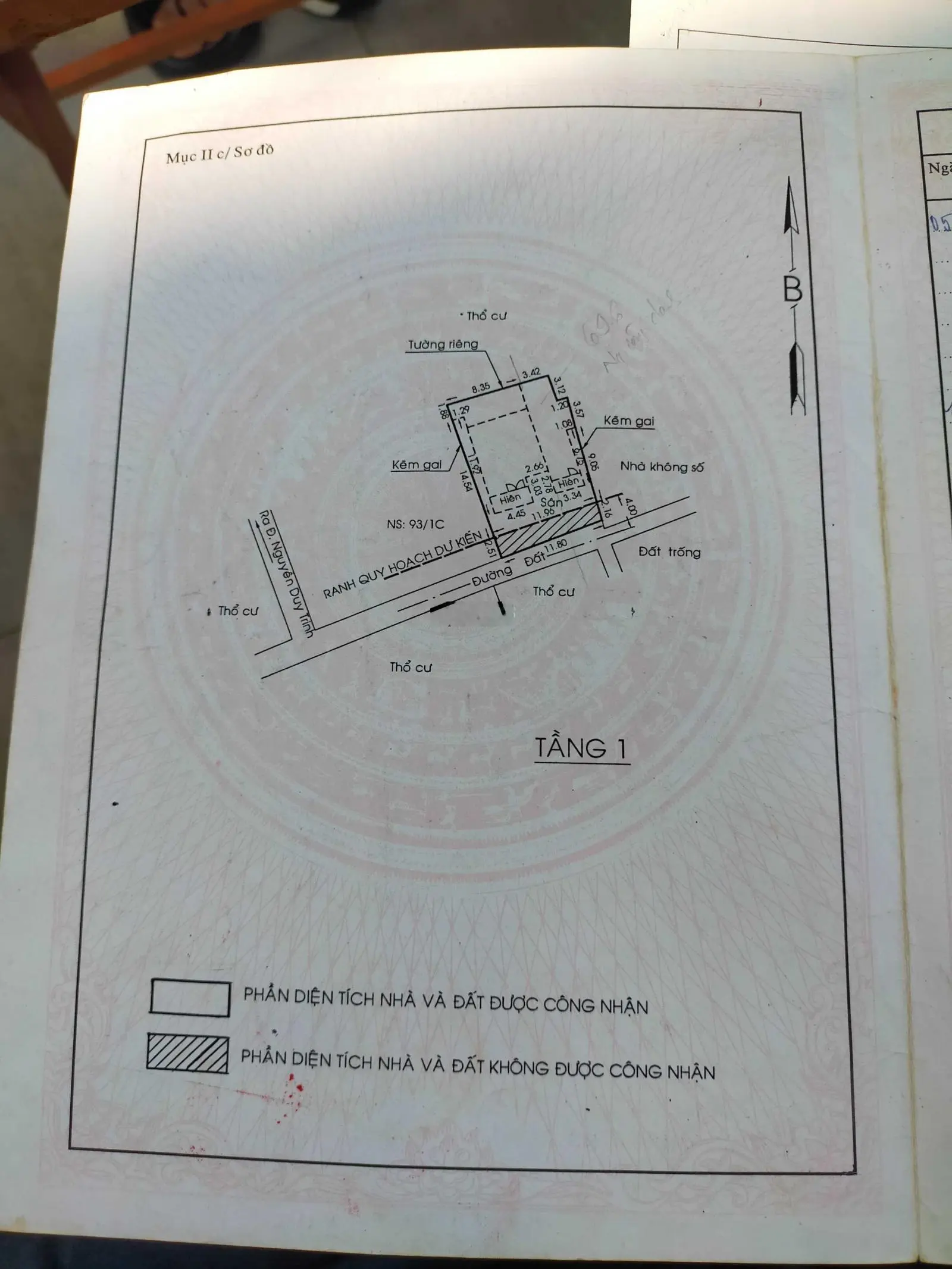 Bán căn nhà cấp 4, 12*17m (200m2) đường Nguyễn Duy Trinh
