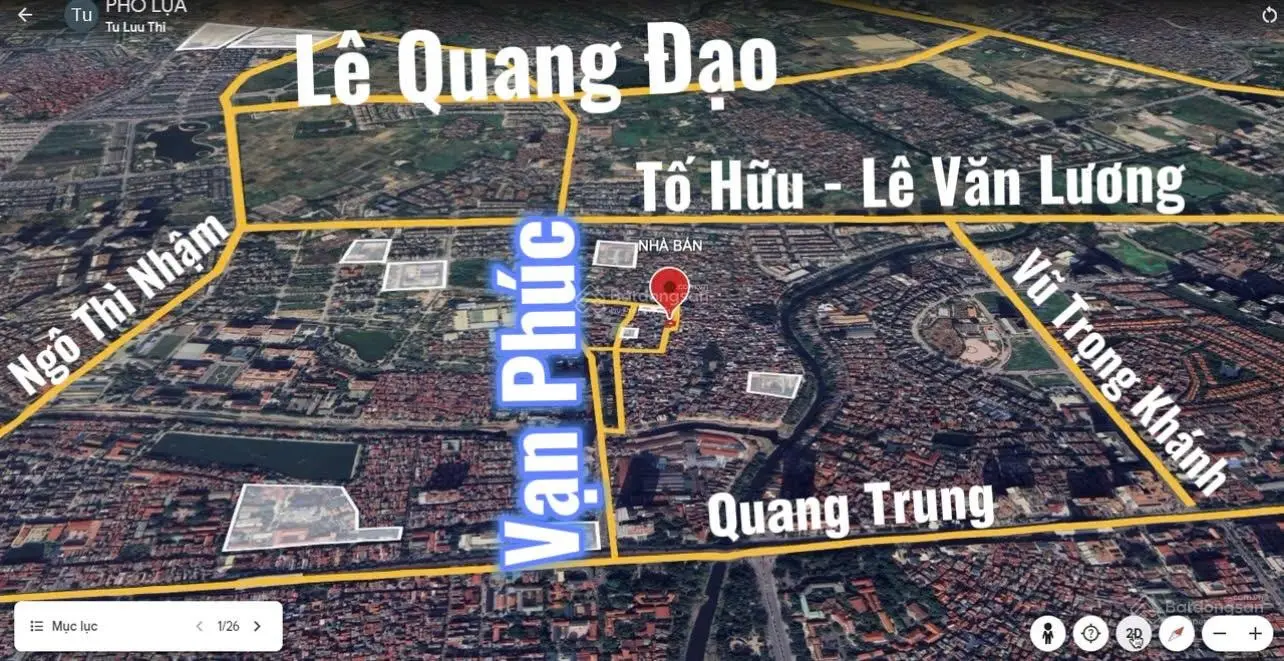 Rẻ nhất, phố lụa vạn phúc, lô góc, full đồ, về ở ngay, sdcc, hỗ trợ ngân hàng, gần lê quang đạo