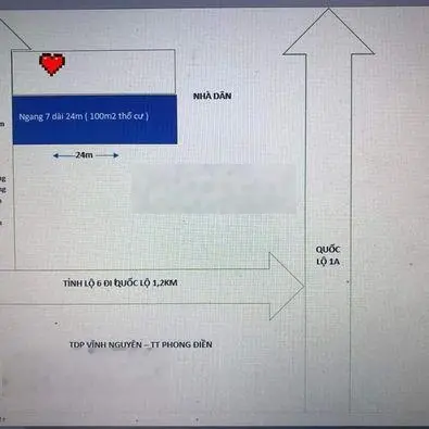 Chính chủ cần bán lô đất 170m2 - huyện Phong Điền - Huế giảm 750 triệu còn 699 triệu