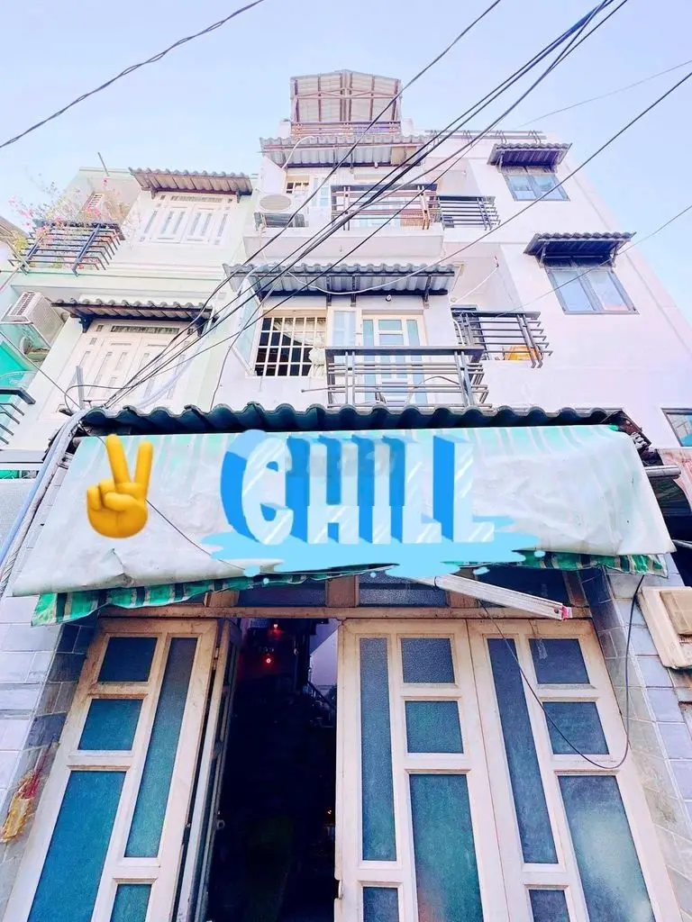 BÁN NHÀ ĐẸP 5 TẦNG - THÔNG ĐƯỜNG SỐ , dt 18m2 , Quận 4.