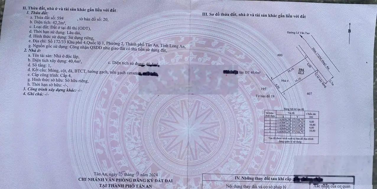 Bán nhà mới 100% hẻm ô tô thông cách UBTP chỉ 200m