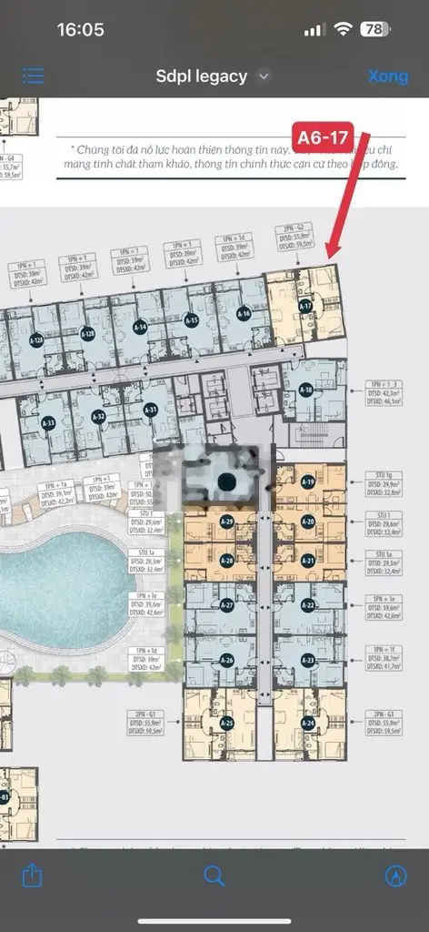 legacy central, A6-17, căn 2pn 60m2 giá 1ty650 bap phí, thuận an, bd