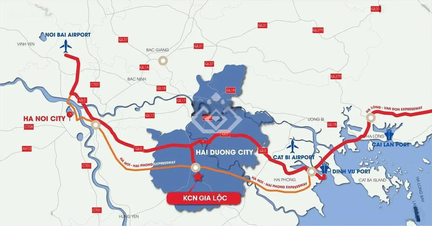 Cần Bán lô đất từ 1ha làm cơ khí, thiết bị XD trong KCN Gia Lộc, Hải Dương - Giá chỉ từ 2,9tr/m2