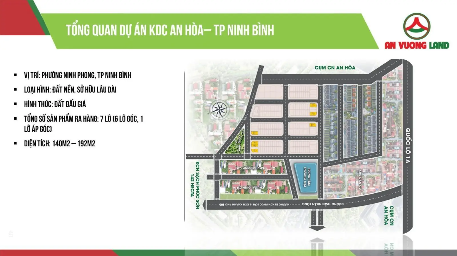 Chuyển nhượng lô đất đấu giá rẻ nhất Ninh Phong, TP Ninh Bình