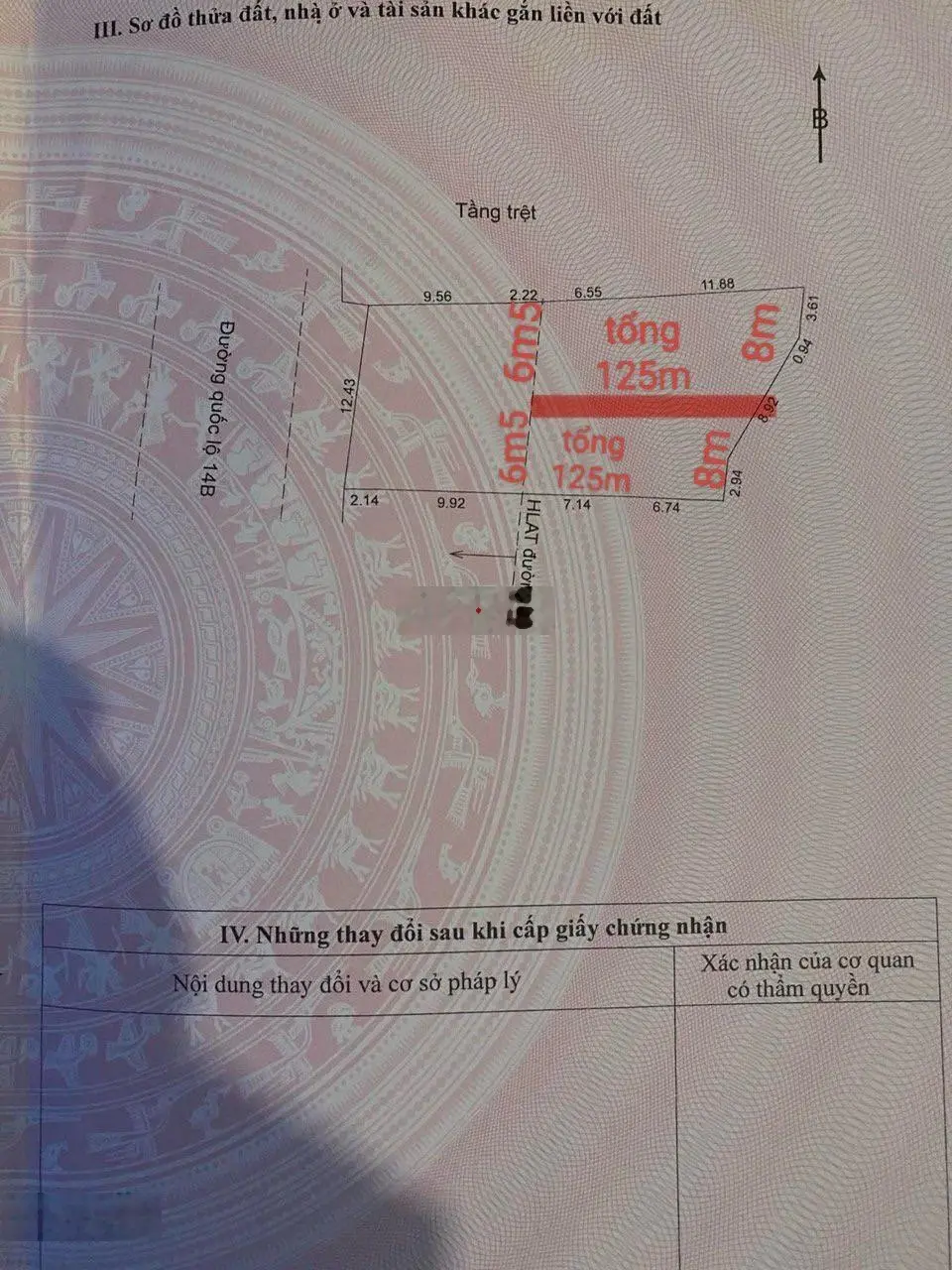 Chào rao bán lô đất 374m2 có 300m2 đất ở ngang 12,43m QL14B xã Hoà Khương huyện Hoà Vang TP Đà Nẵng