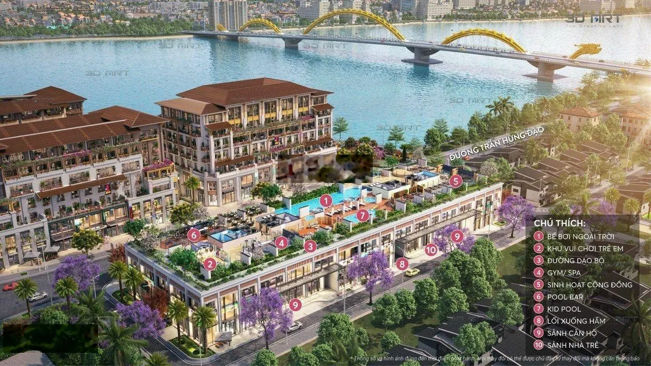 Sun Group mở bán Shophouse Khối đế 2 tầng view sông Hàn Sun Ponte - Cosmo - Symphony Đà Nẵng