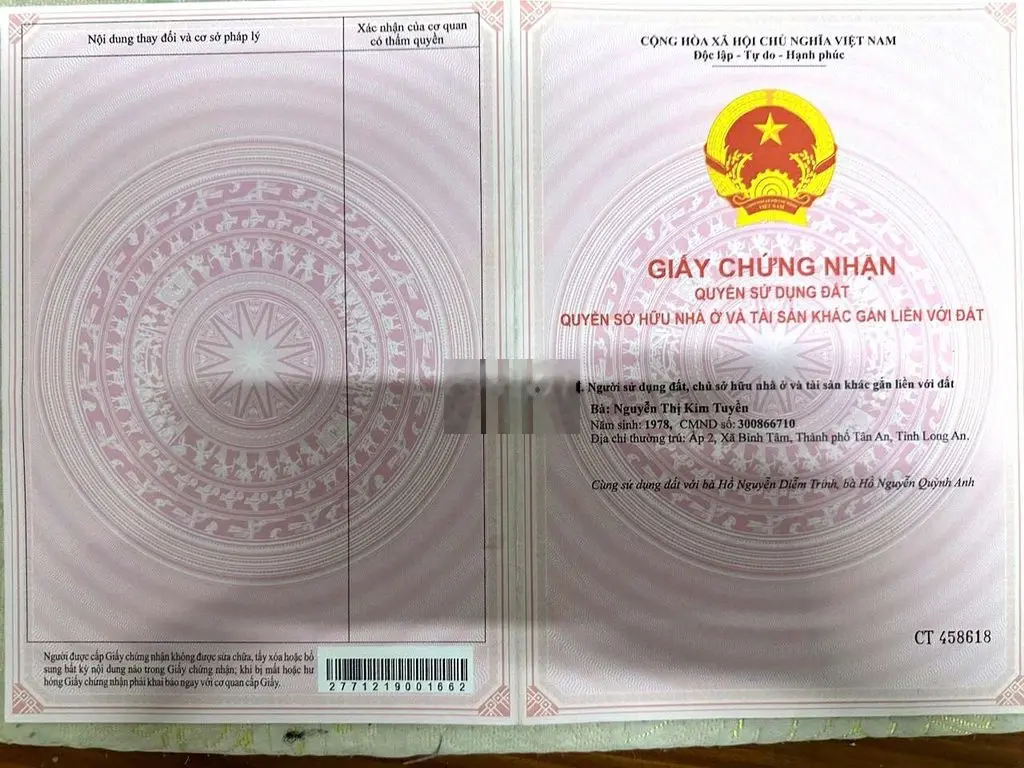 Nhà mặt tiền chính chủ, giá hạt dẻ, khu vực thành phố Tân An