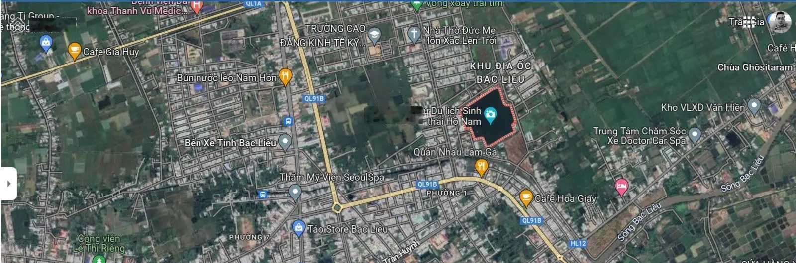 Chính chủ bán mảnh đất tại mặt Hồ Nam - Khu địa ốc, Bạc Liêu
