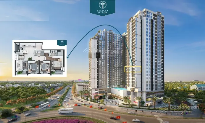 Ở dự án khác diện tích nhỏ mà giá thành lại cao. Lựa chọn ngay 3PN Sentosa Sky Park, 3 tầm view đẹp