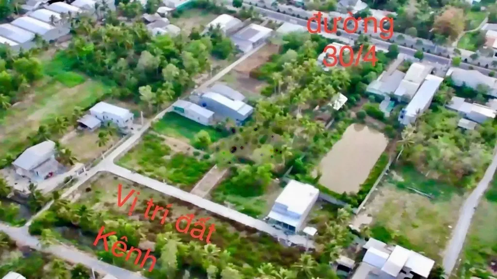 Đất nền đường nhựa kênh Hồ Thị Nhâm Long Đức Trà Vinh
