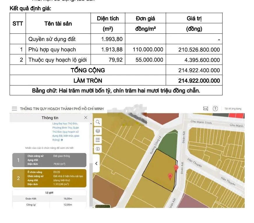 BÁN LÔ ĐẤT 3 MẶT TIỀN - KHU VIP T.TÂM THỦ ĐỨC - P. BÌNH THỌ - 2000M2