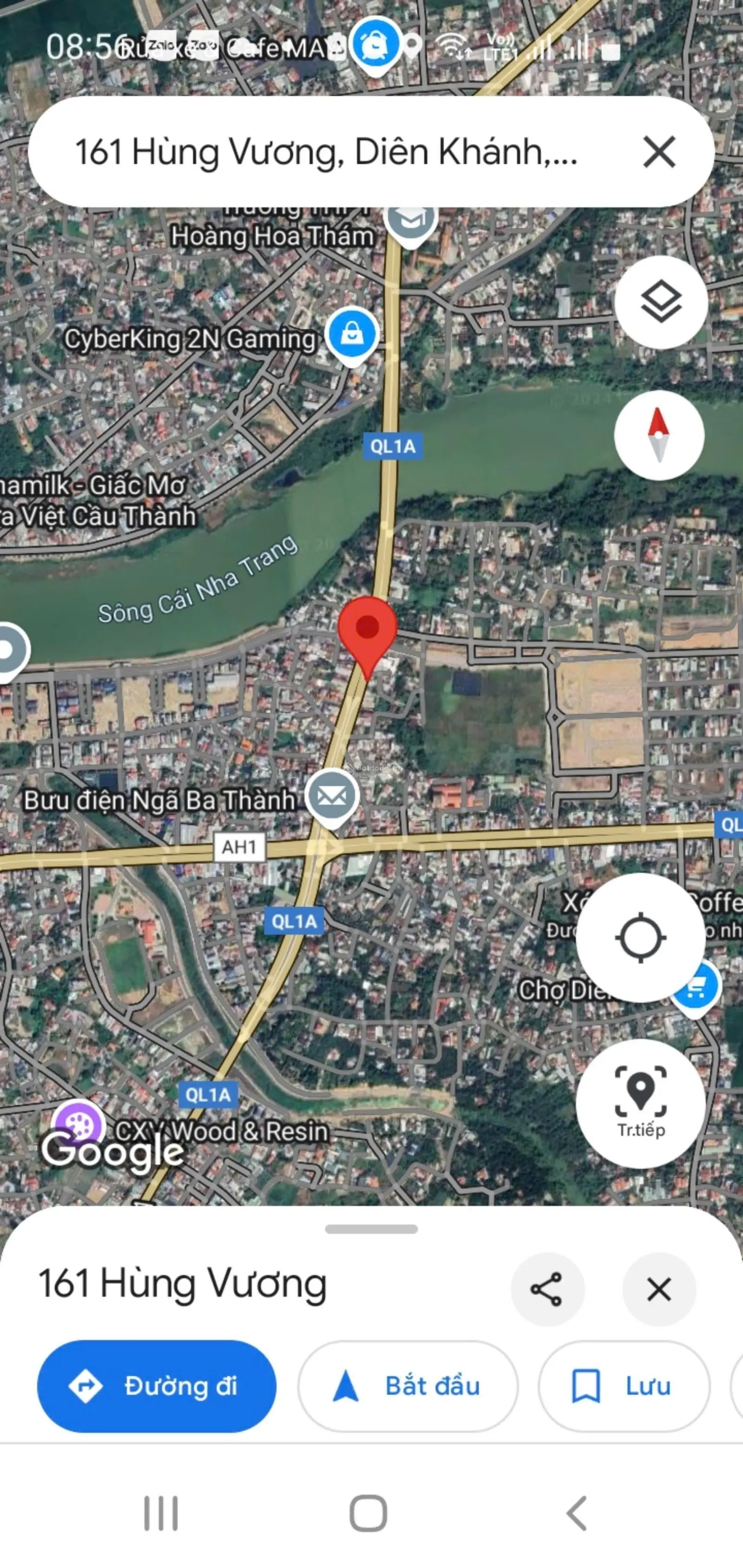 Bán lô đất mặt tiền Hùng Vương, thị trấn Diên Khánh, 2 tỷ 3