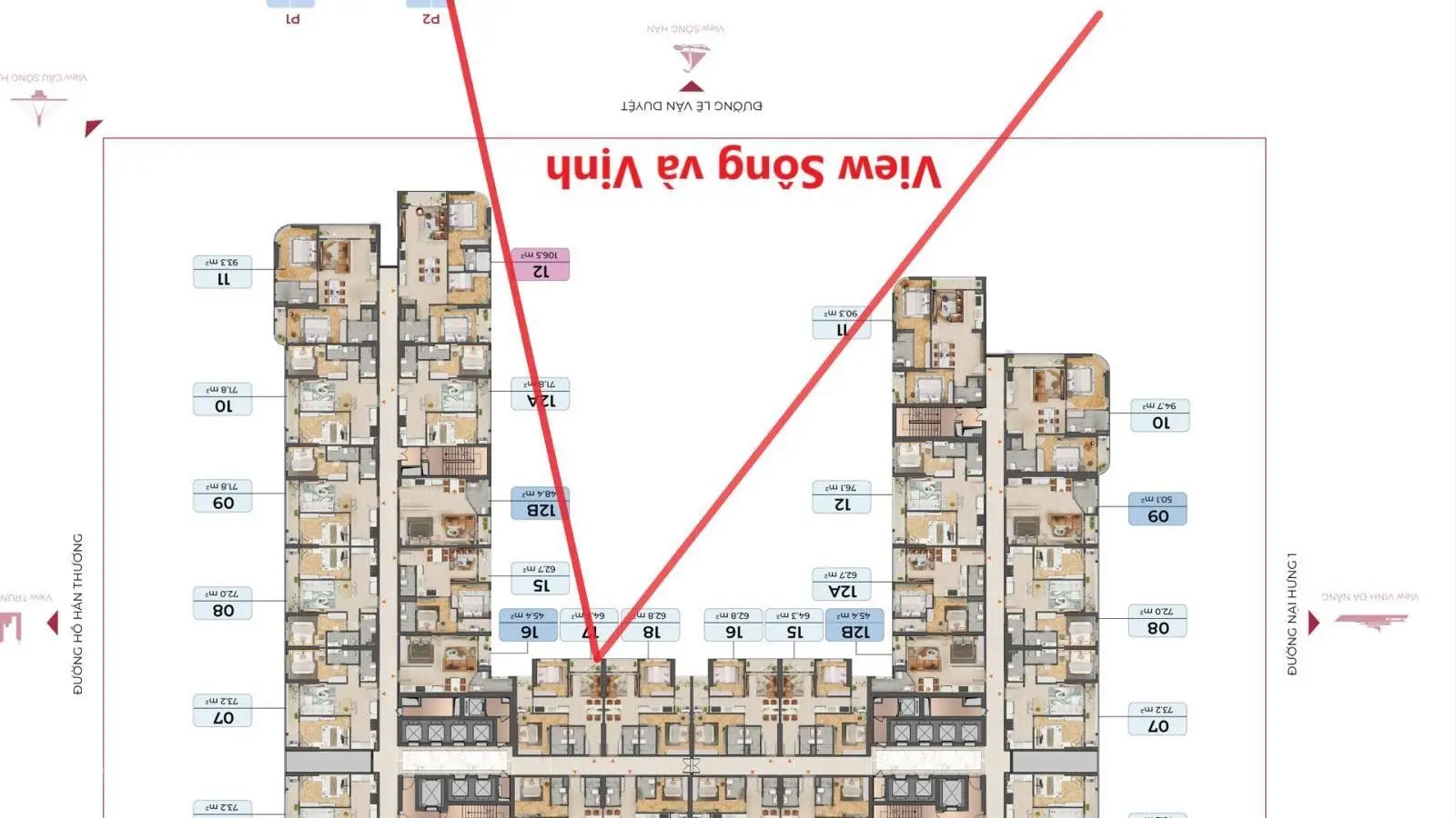 Nhận booking - Căn hộ 2PN 63m2 tầng 23 Peninsula, view trực sông Hàn, Đà Nẵng - Ưu đãi