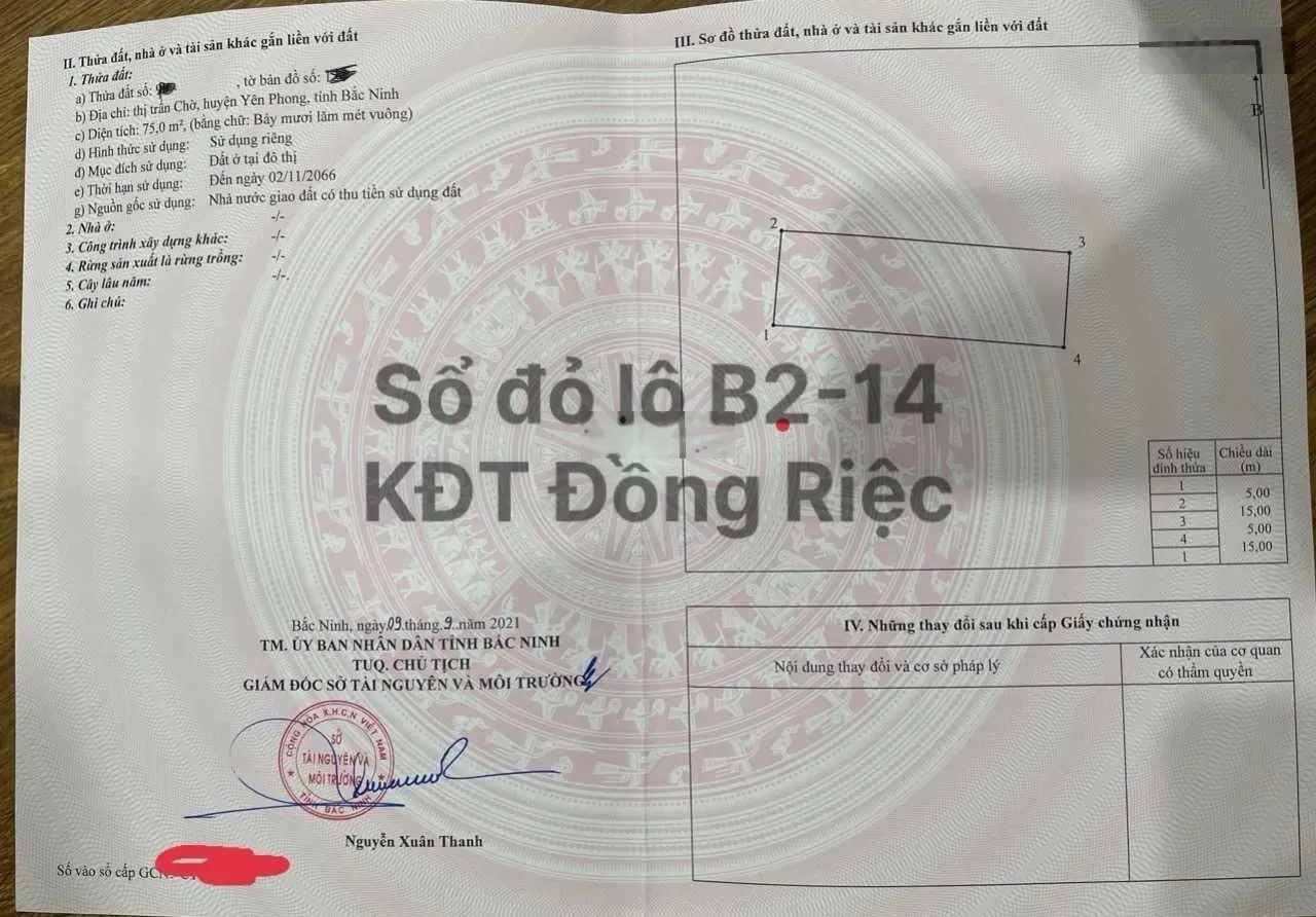 Chính chủ cần bán đất Liền kề Khu đô thị Đồng Riệc, trục chính đường 20m sát hồ, LH 0839 011 ***