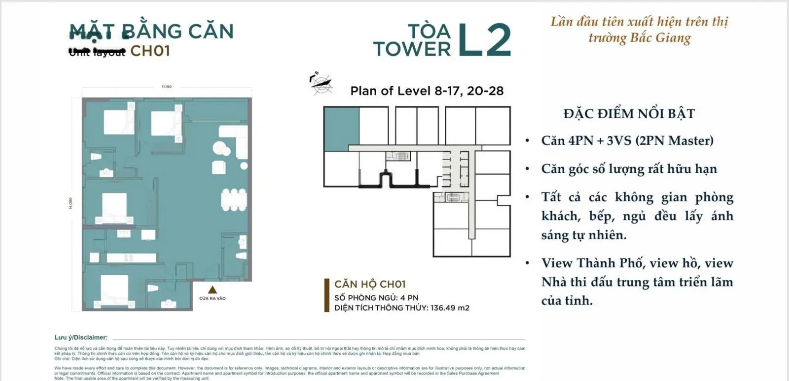 Dự án Luxora - Căn hộ có 4PN đầu tiên tại Tp Bắc Giang