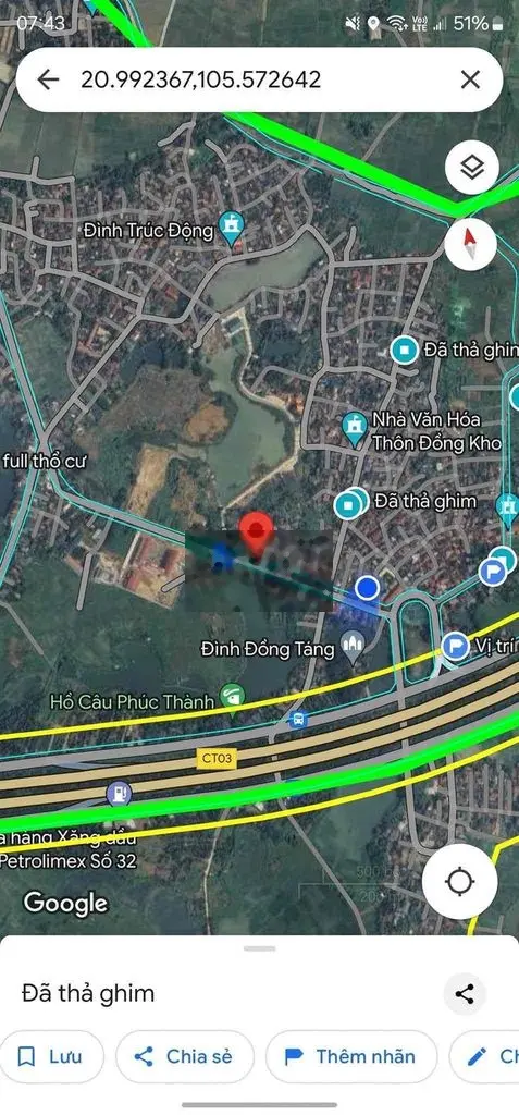 196m2 Full Thổ cư mặt đường rộng 17m trung tâm xã