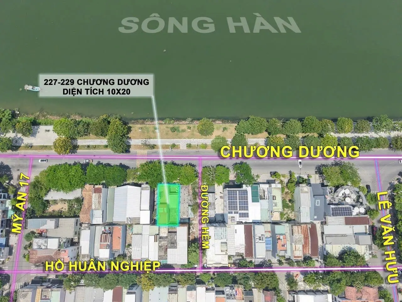 Chào bán 1 cặp nhà mặt tiền Chương Dương, giá 39 tỷ 10x20m = 200m2, hướng view sông Hàn