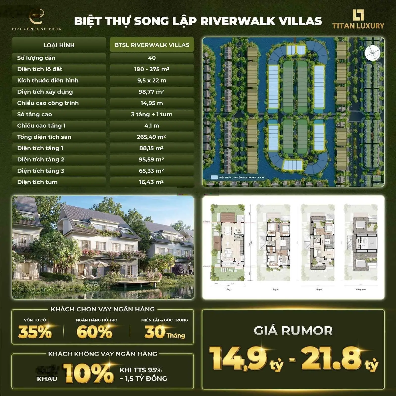 Lý do nên sở hữu biệt thự đảo tại Eco Central Park Vinh?