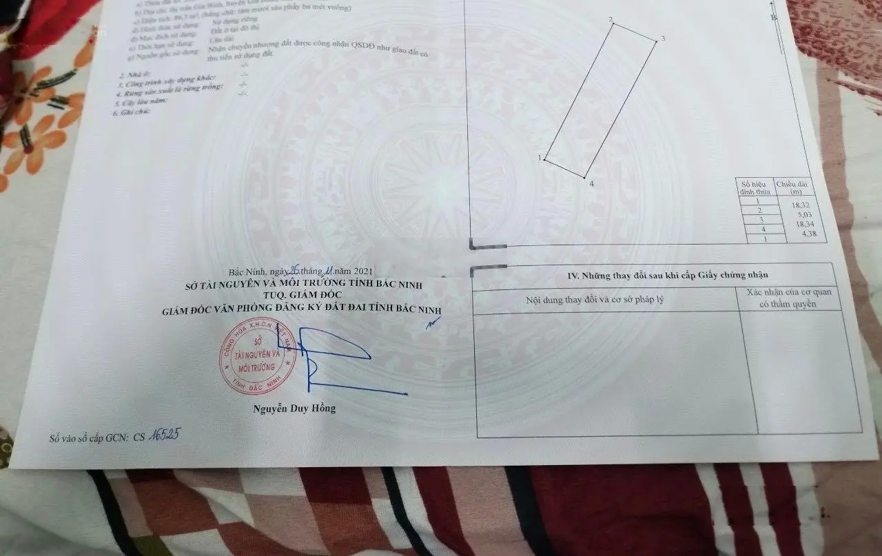 Bán đất tại Gia Bình, Bắc Ninh. Diện tích 86m2, giá 1 tỷ