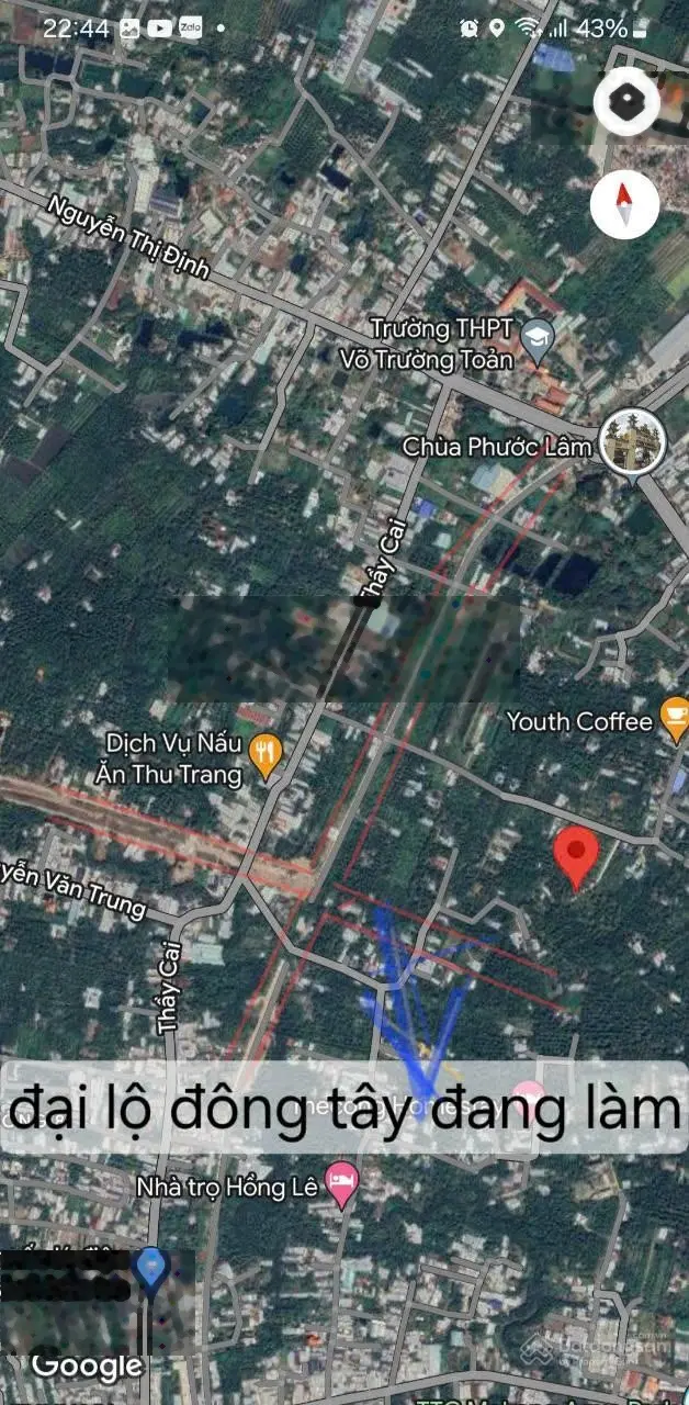 GĐ em cần bán đất Bến Tre gần vòng xoay Đại Lộ Đông Tây DT 570m2 (10x57m) 50m2 thổ cư ĐT 0906 309 ***