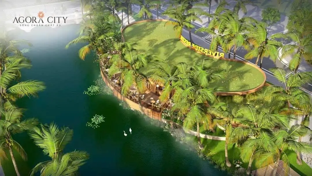 Agora City. Là khu dân cư kiểu mẫu. Nằm liền kề trung tâm hành chính huyện Thủ Thừa, Long An
