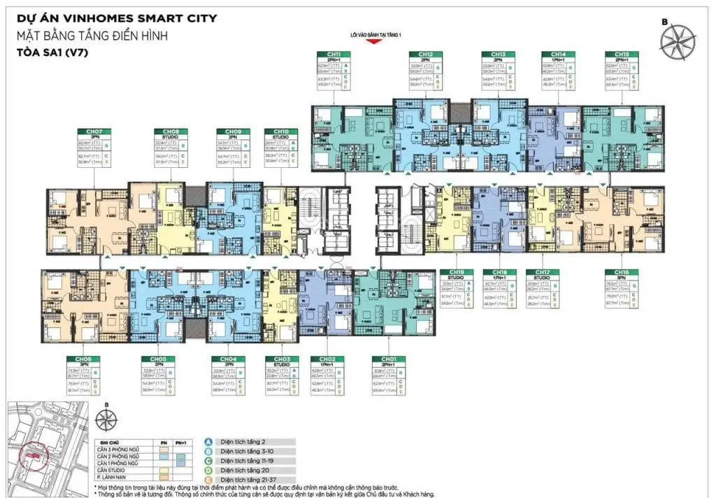 Em bán căn studio 34m2, view nội khu, số 08 tầng cao toà SA1 ở Vin Smart City giá công khai 2,5 tỷ